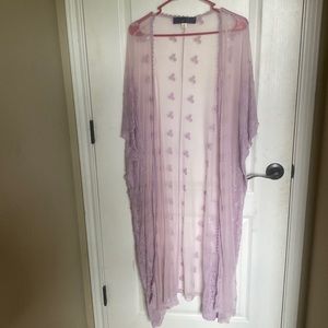 Lilac lace kimono